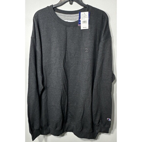 Champion Sweatshirt Mens 2X Graphite Fleece Cotton Blend Casual “C”Logo Pullover - Picture 4 of 12